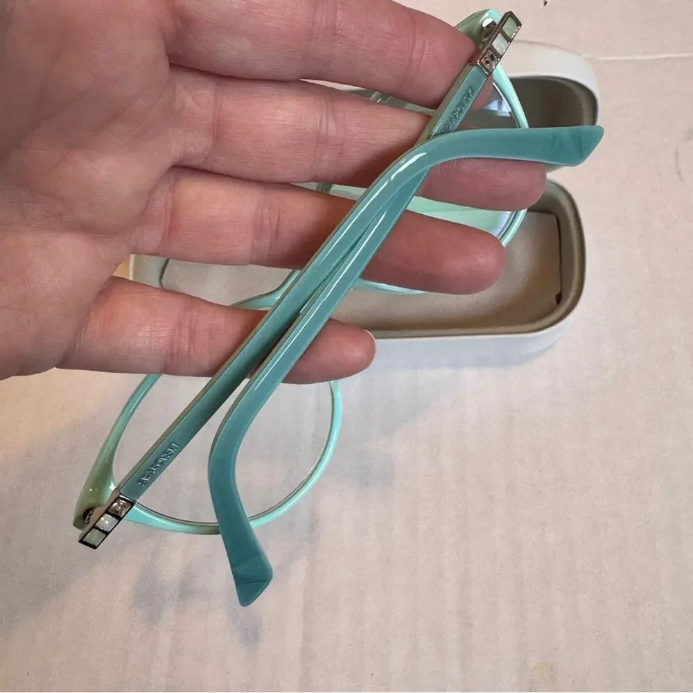 Swarovski Teal Green Glasses Womens SK51363 W/Case Classic Luxury
